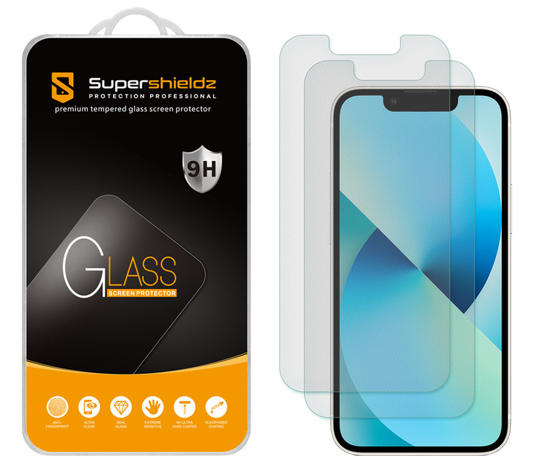 (2 Pack) Supershieldz for Apple iPhone 13 Mini (5.4 inch) Anti-Glare (Matte) Tempered Glass Screen Protector, Anti-Scratch, Bubble Free