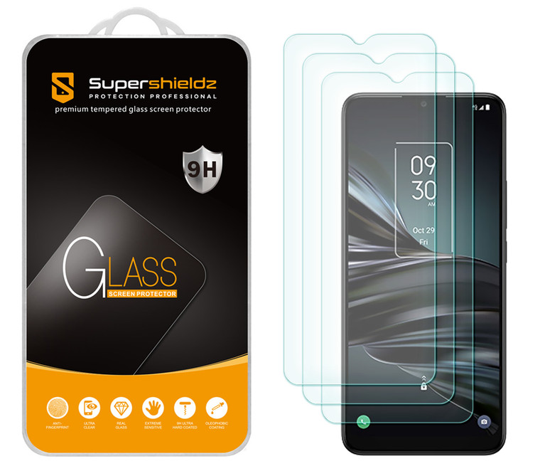 (3 Pack) Supershieldz Designed for Alcatel TCL A4X 5G / TCL 20 XE Tempered Glass Screen Protector, Anti Scratch, Bubble Free