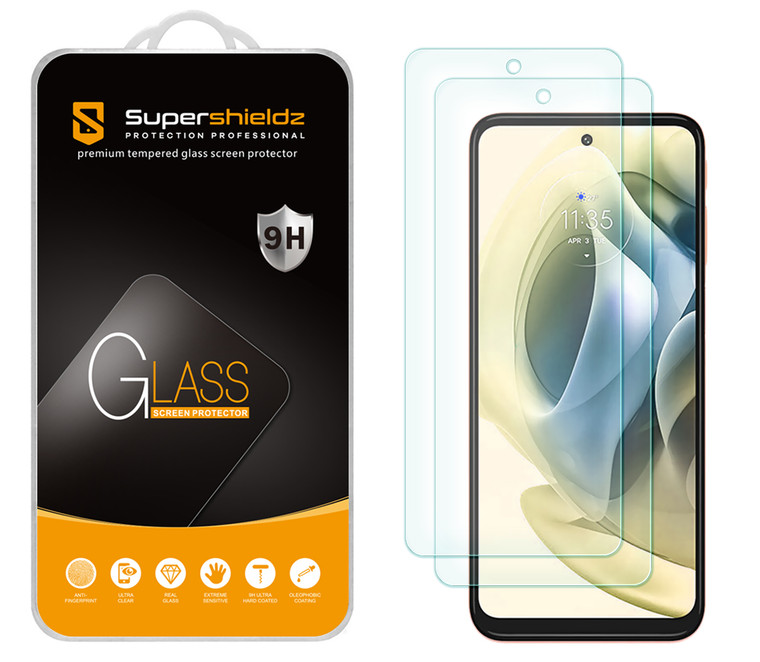 (2 Pack) Supershieldz Designed for Motorola Moto G Stylus 2022 Tempered Glass Screen Protector, Anti Scratch, Bubble Free
