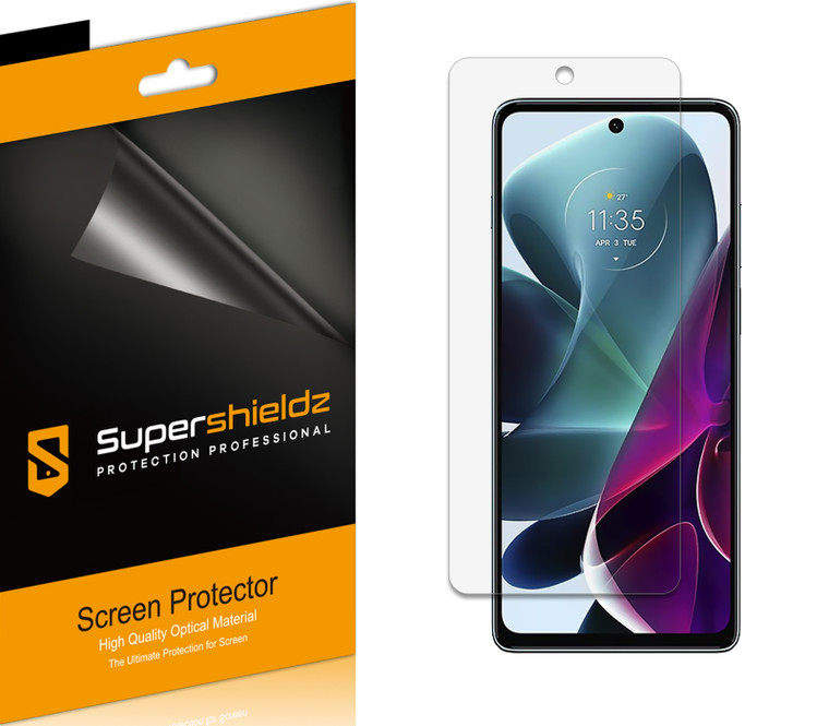 (6 Pack) Supershieldz Designed for Motorola Moto G200 5G Screen Protector, High Definition Clear Shield (PET)