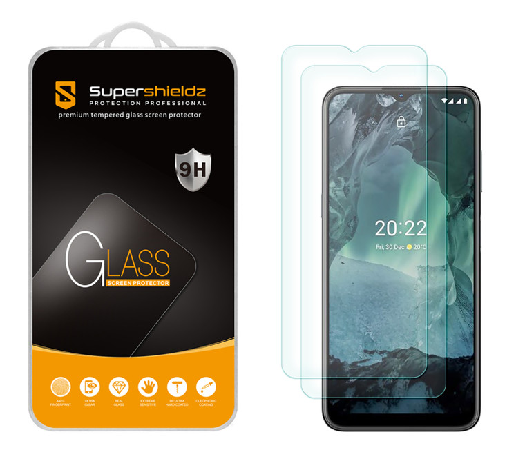 (2 Pack) Supershieldz Designed for Nokia G21 Tempered Glass Screen Protector, Anti Scratch, Bubble Free