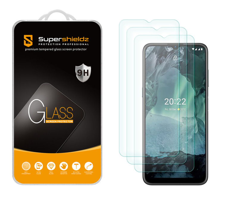 (3 Pack) Supershieldz Designed for Nokia G21 Tempered Glass Screen Protector, Anti Scratch, Bubble Free