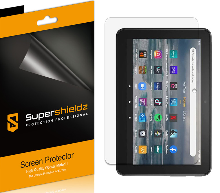 (3 Pack) Supershieldz Designed for All-New Fire 7 Tablet 7-inch (12th Generation - 2022 release) Screen Protector, High Definition Clear Shield (PET)