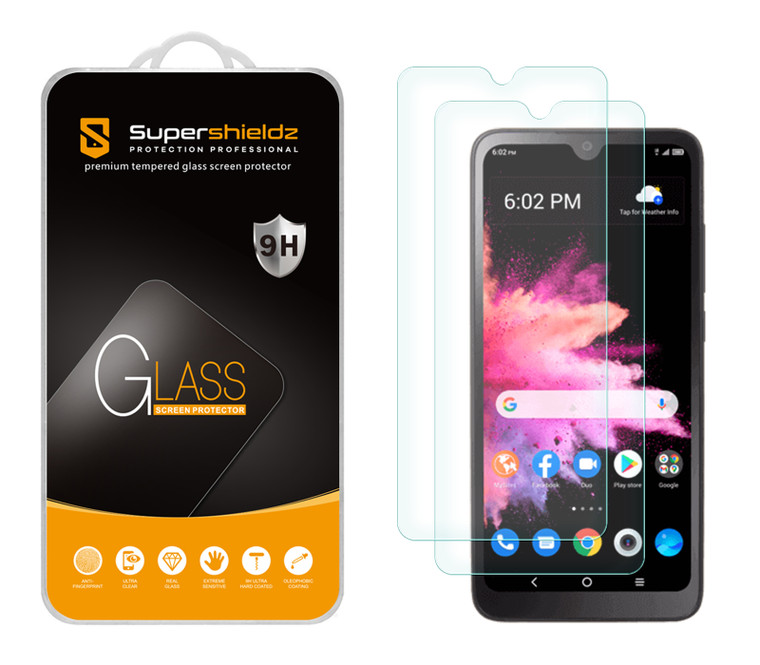 (2 Pack) Supershieldz Designed for Alcatel TCL 30 Z/ TCL 30Z / TCL 30 LE Tempered Glass Screen Protector, Anti Scratch, Bubble Free