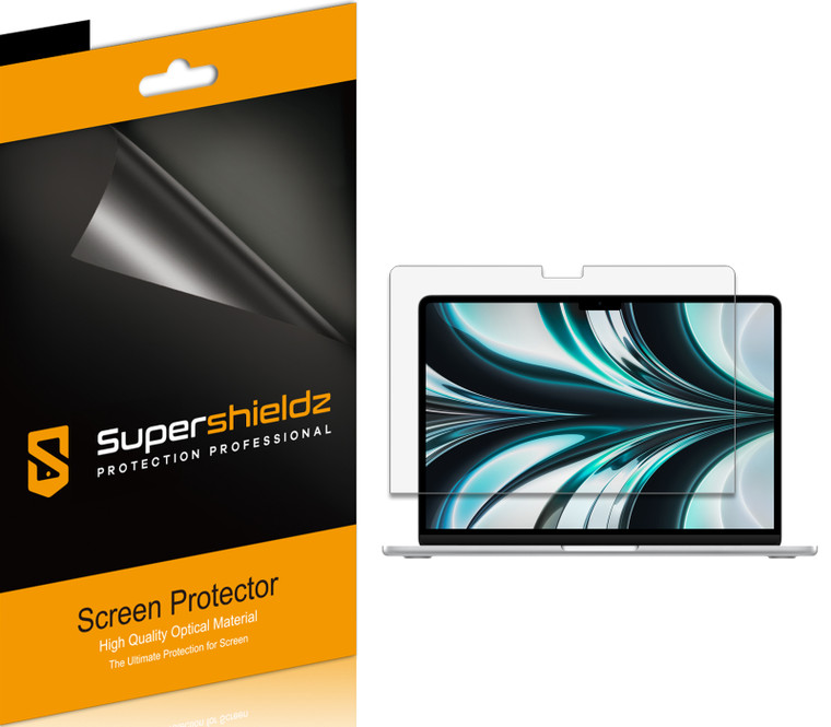 (3 Pack) Supershieldz Designed for New MacBook Air 13.6 inch (M2 Chip, 2022 Released) Screen Protector, High Definition Clear Shield (PET)