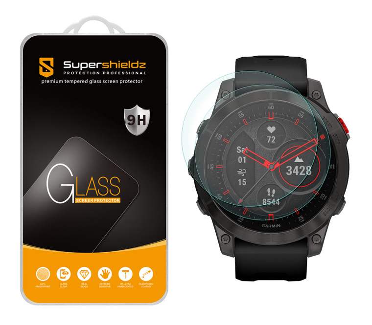 (2 Pack) Supershieldz Designed for Garmin Epix (Gen 2) Tempered Glass Screen Protector, Anti Scratch, Bubble Free