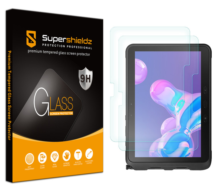 (2 Pack) Supershieldz Designed for Samsung Galaxy Tab Active4 Pro (10.1 inch) Screen Protector, (Tempered Glass) Anti Scratch, Bubble Free