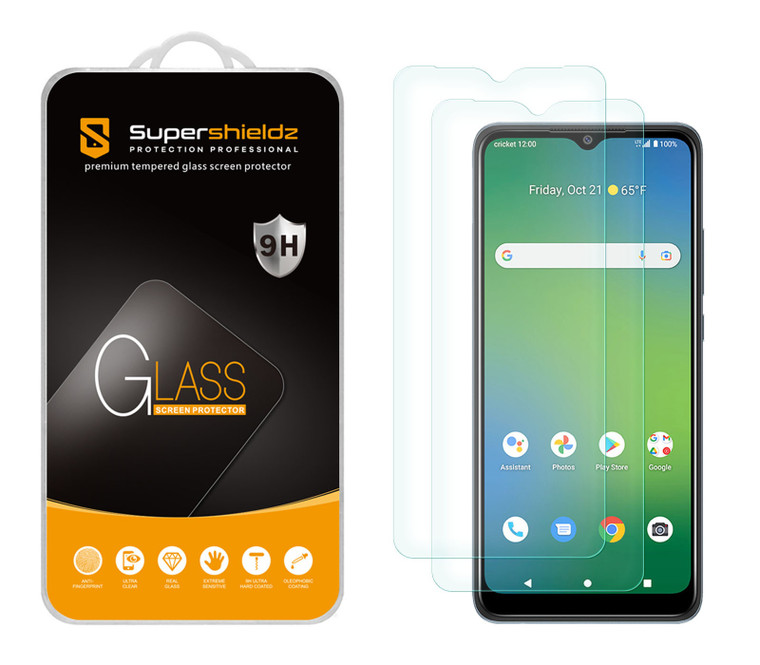 (2 Pack) Supershieldz Designed for Cricket Icon 4/ Icon 5 Tempered Glass Screen Protector, Anti Scratch, Bubble Free