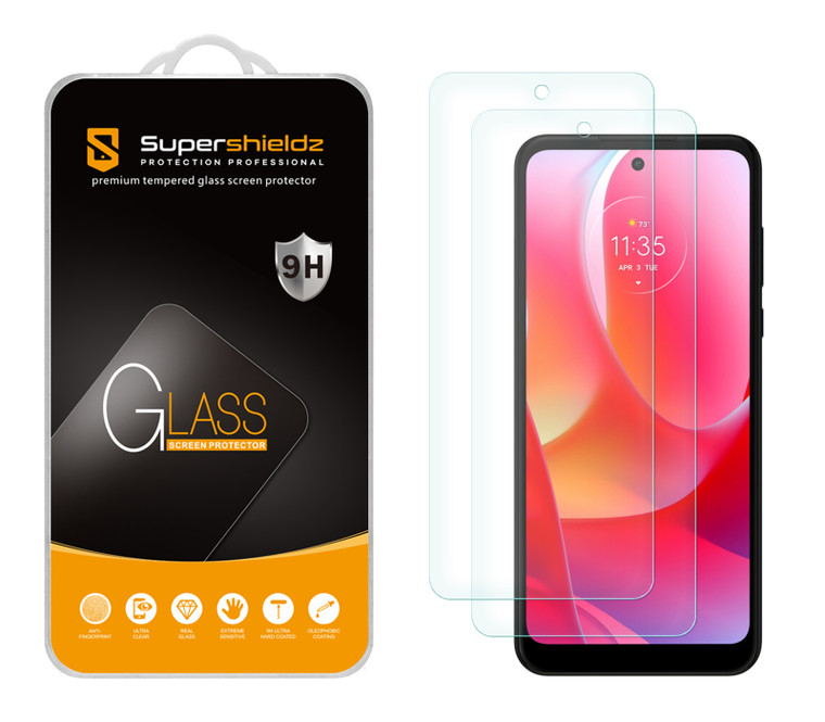 (2 Pack) Supershieldz Designed for Motorola Moto G Play (2023) Tempered Glass Screen Protector, Anti Scratch, Bubble Free