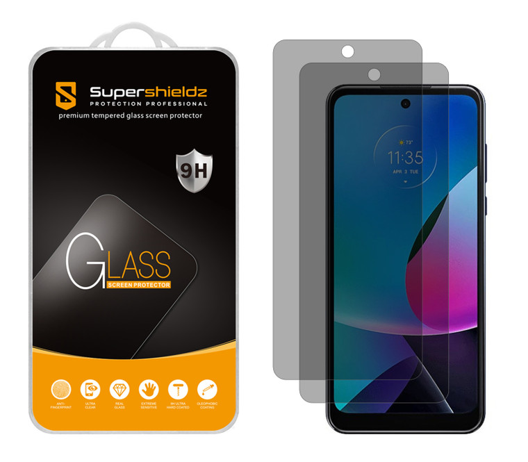 (2 Pack) Supershieldz (Privacy) Anti Spy Screen Protector Designed for Motorola Moto G Power 5G (2023), Tempered Glass, Anti Scratch, Bubble Free