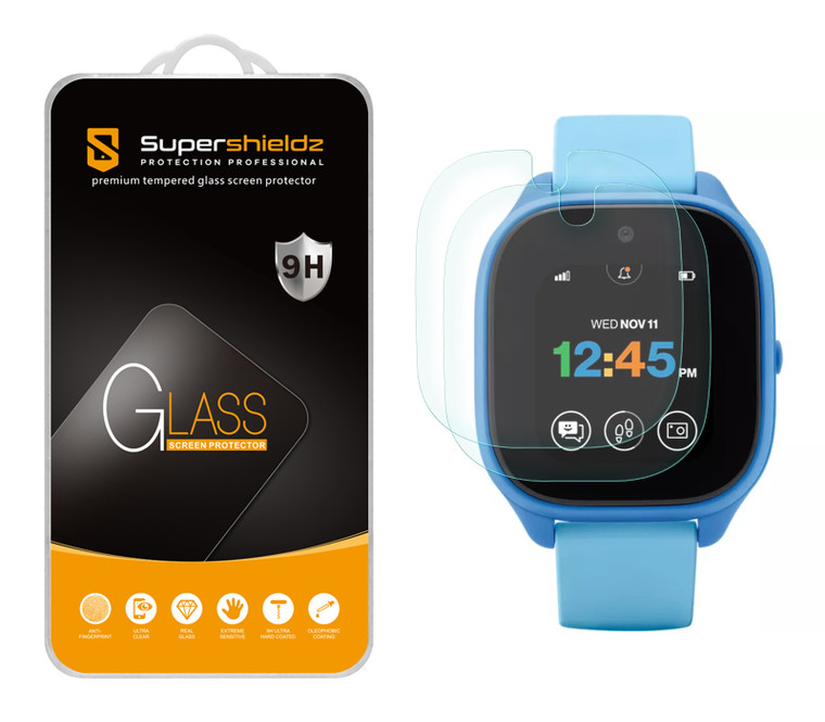 (2 Pack) Supershieldz Designed for Verizon (Gizmo Watch 3) Tempered Glass Screen Protector, Anti Scratch, Bubble Free