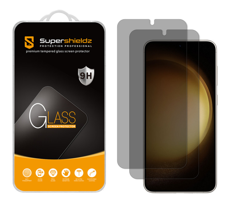 (2 Pack) Supershieldz (Privacy) Anti Spy Screen Protector Designed for Samsung Galaxy S23 Plus 5G, Tempered Glass, Anti Scratch, Bubble Free