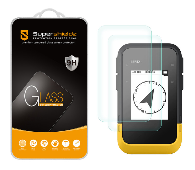 (2 Pack) Supershieldz Designed for Garmin eTrex SE Tempered Glass Screen Protector, Anti Scratch, Bubble Free