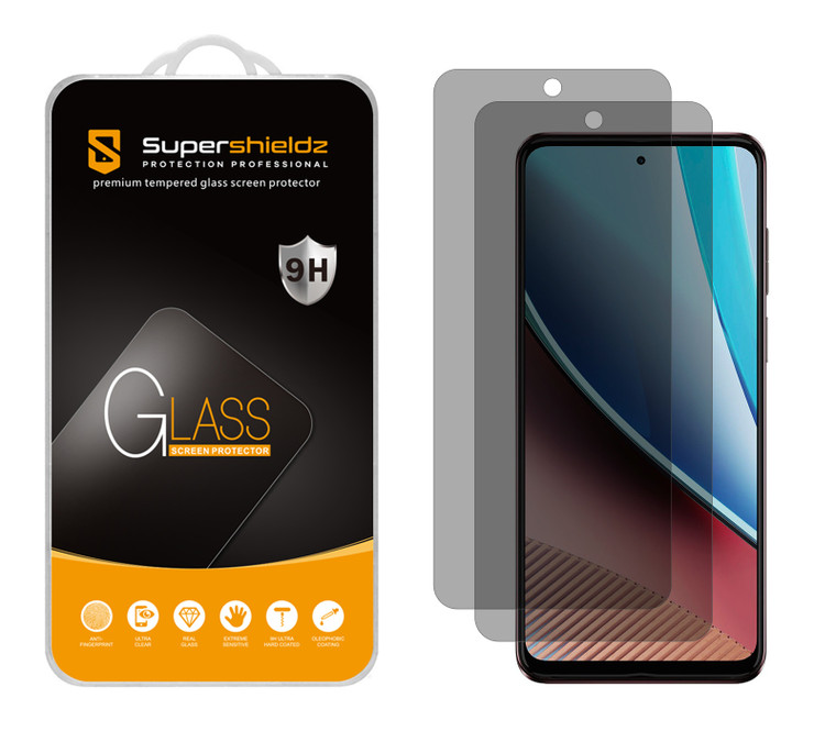 (2 Pack) Supershieldz (Privacy) Anti Spy Screen Protector Designed for Motorola Moto G Stylus (2023) [Not for 5G Model] [Not Fit for 2022/2021/2020 Version], Tempered Glass, Anti Scratch, Bubble Free