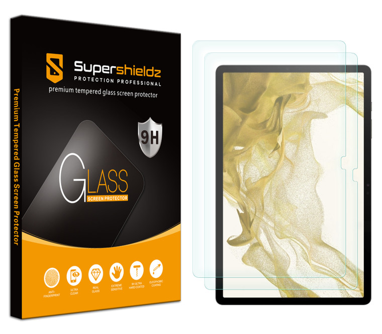 (2 Pack) Supershieldz Designed for Samsung Galaxy Tab S9 Plus / Galaxy Tab S9 FE Plus (12.4 inch) Screen Protector, (Tempered Glass) Anti Scratch, Bubble Free