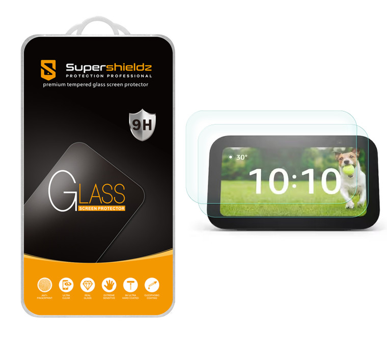 (2 Pack) Supershieldz Designed for Echo Show 5 (3rd Generation, 2023 release) Tempered Glass Screen Protector, Anti Scratch, Bubble Free