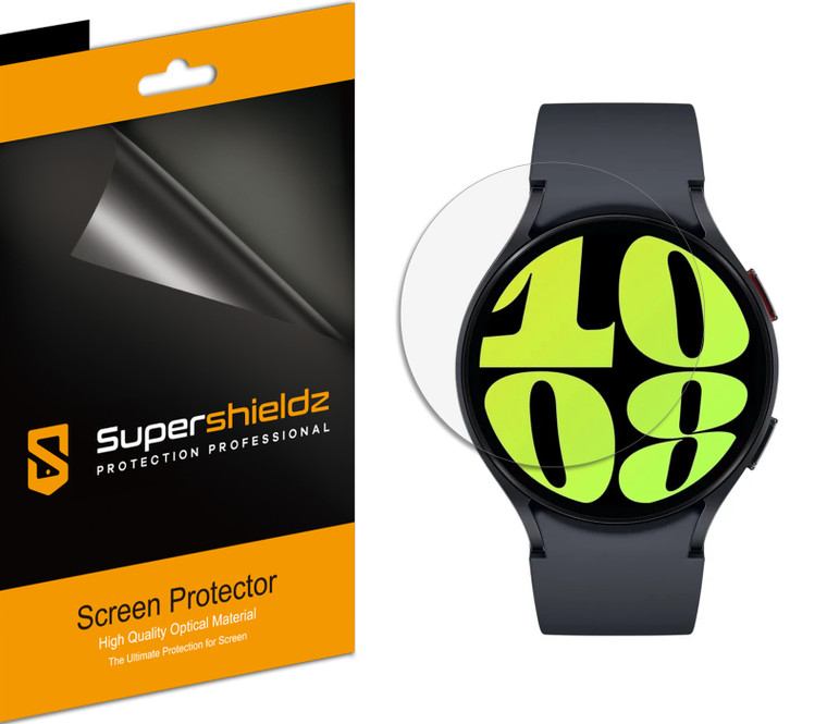 (3 Pack) Supershieldz Designed for Samsung Galaxy Watch 6 (44mm) Screen Protector, High Definition Clear Shield (PET)