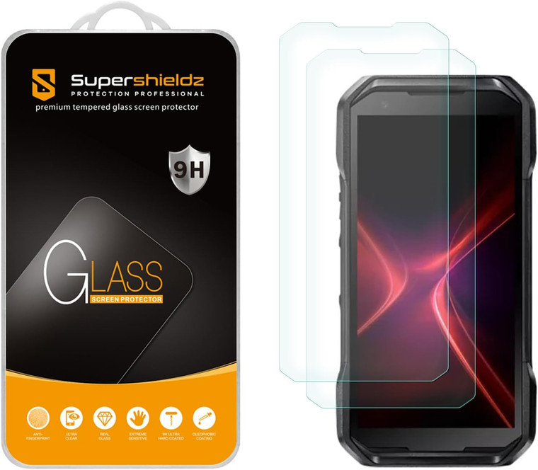 (2 Pack) Supershieldz Designed for Kyocera (DuraForce Pro 3) Tempered Glass Screen Protector, Anti Scratch, Bubble Free