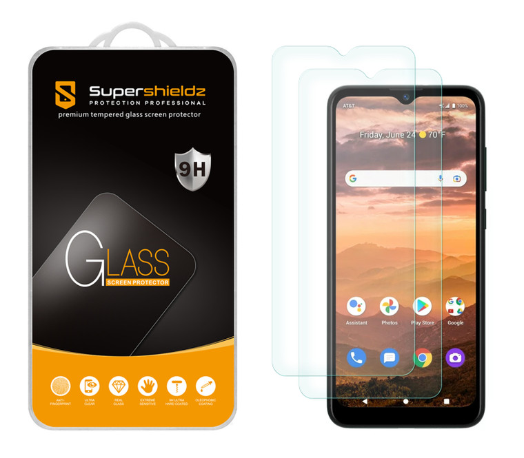 (2 Pack) Supershieldz Designed for AT&T (Maestro 3) Tempered Glass Screen Protector, Anti Scratch, Bubble Free