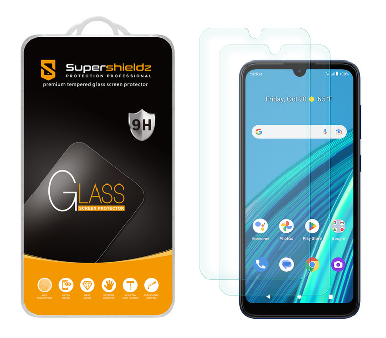 (2 Pack) Supershieldz Designed for Cricket Debut S2 / AT&T Calypso 4 Tempered Glass Screen Protector, Anti Scratch, Bubble Free