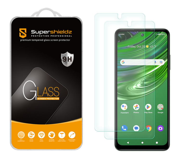 (2 Pack) Supershieldz Designed for Cricket Outlast / AT&T Jetmore Tempered Glass Screen Protector, Anti Scratch, Bubble Free