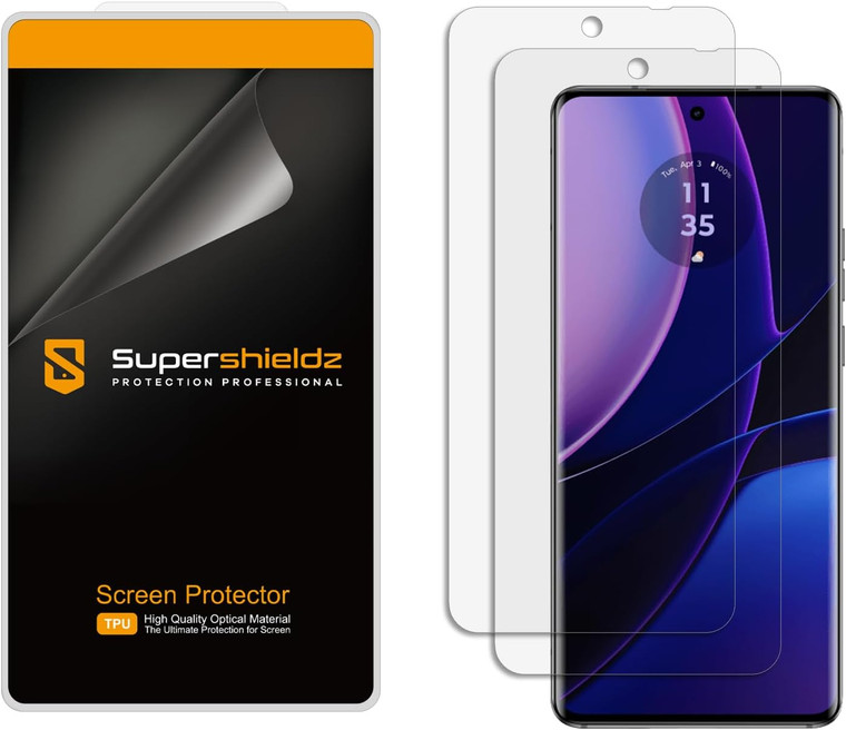 (2 Pack) Supershieldz Designed for Motorola Edge (2023) Screen Protector, High Definition Clear Shield (TPU)