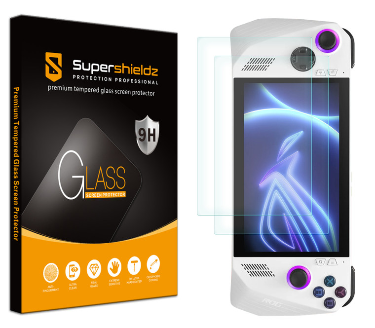 (2 Pack) Supershieldz Designed for Asus Rog Ally 2023/ MSI Claw A1M Handheld 2024  (7 inch) Tempered Glass Screen Protector, Anti Scratch, Bubble Free