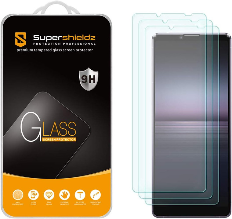 (3 Pack) Supershieldz Designed for Sony (Xperia 10 III) Tempered Glass Screen Protector, Anti Scratch, Bubble Free