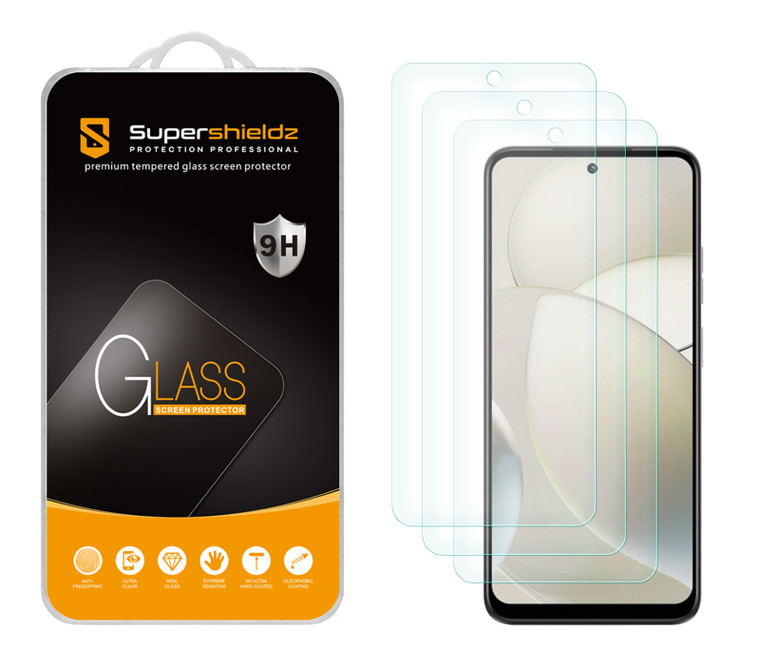 (3 Pack) Supershieldz Designed for Motorola Moto G Power 5G 2024 Tempered Glass Screen Protector, Anti Scratch, Bubble Free