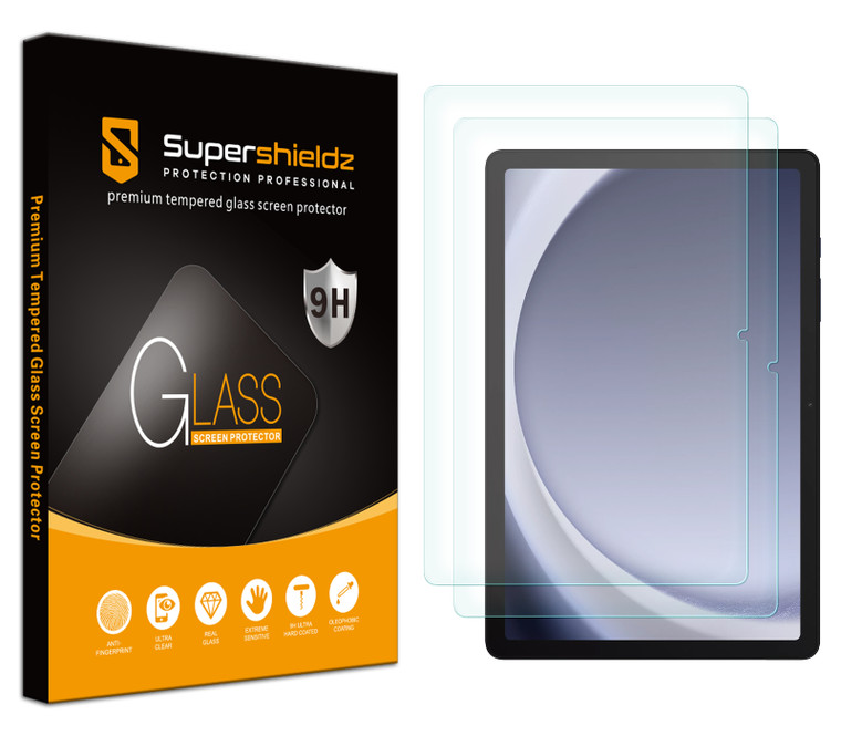 (2 Pack) Supershieldz Designed for Samsung Galaxy Tab A9 Plus (11 inch) Screen Protector, (Tempered Glass) Anti Scratch, Bubble Free