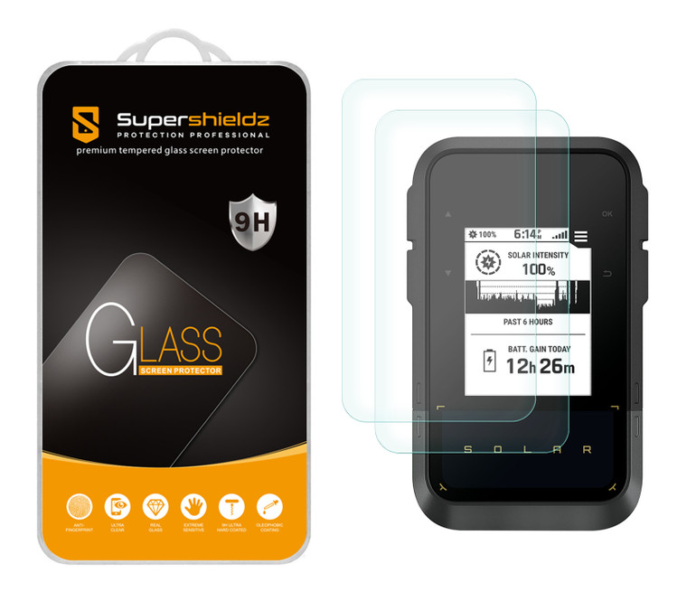 (2 Pack) Supershieldz Designed for Garmin eTrex Solar Tempered Glass Screen Protector, Anti Scratch, Bubble Free