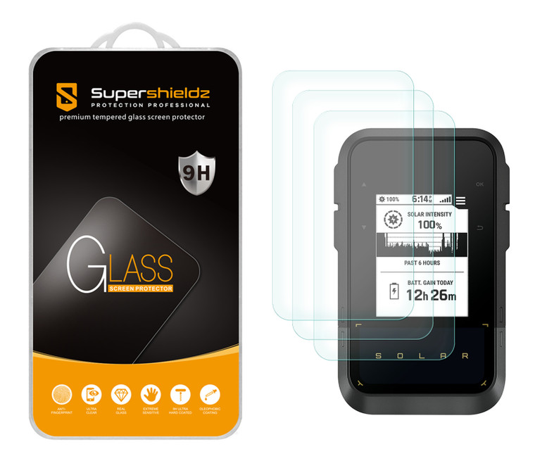 (3 Pack) Supershieldz Designed for Garmin eTrex Solar Tempered Glass Screen Protector, Anti Scratch, Bubble Free