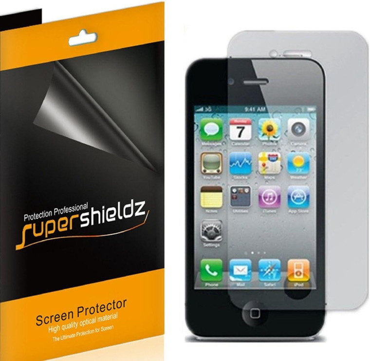 (3 Pack) Supershieldz Designed for Apple iPhone 4/ iPhone 4S Screen Protector, High Definition Clear Shield (PET)