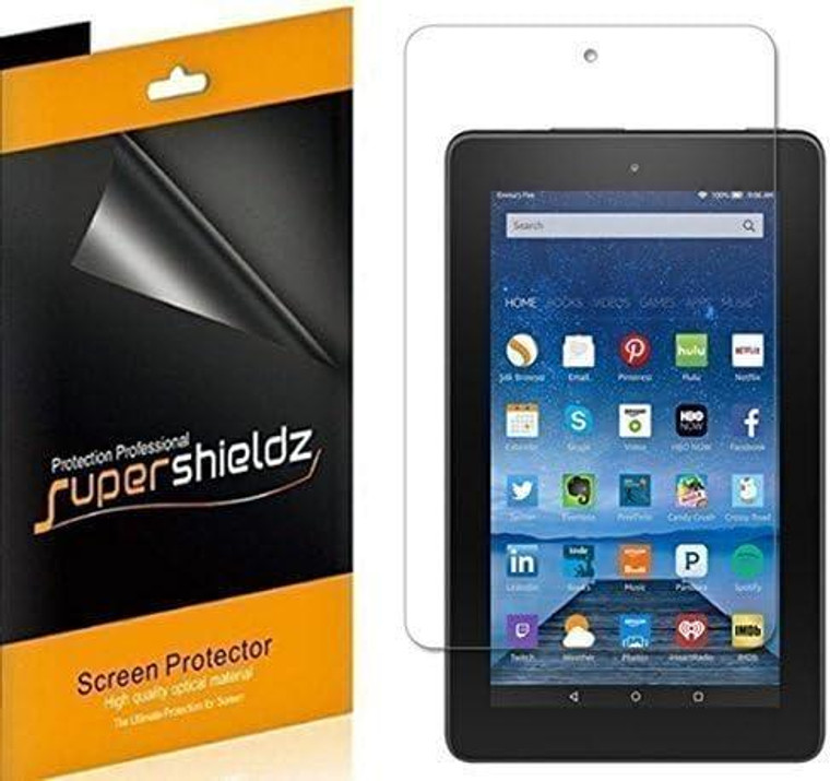 (3 Pack) Supershieldz Designed for Fire 7 inch Tablet (5th Generation 2015 Release) Screen Protector, High Definition Clear Shield (PET)