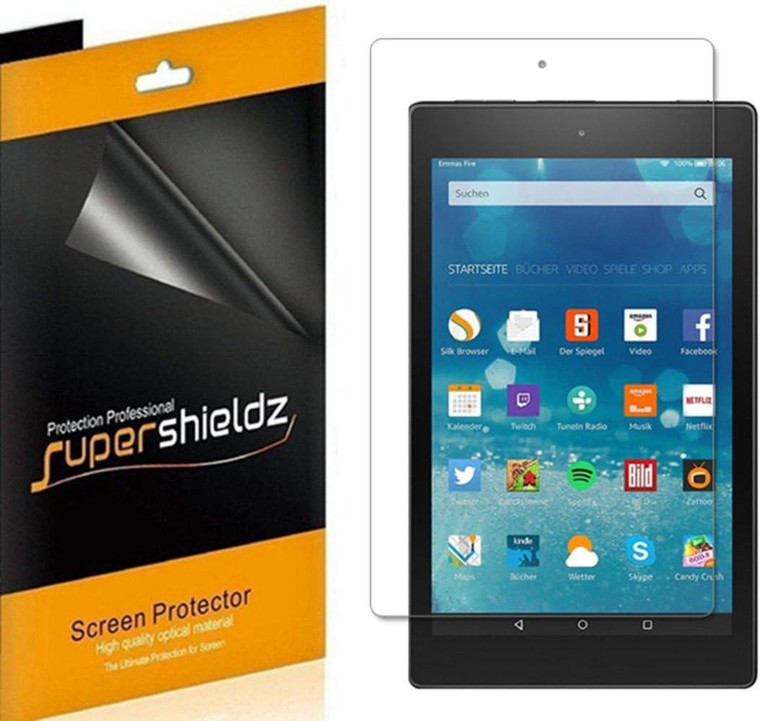 (3 Pack) Supershieldz Designed for Fire HD 8 Tablet (Previous 6th Gen 2016 and 5th Gen 2015) Screen Protector, High Definition Clear Shield (PET)