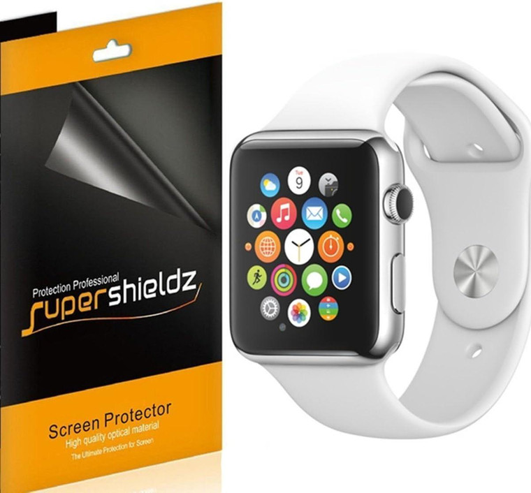 (3 Pack) Supershieldz Designed for Apple Watch 42mm (series 3 / 2 / 1) Screen Protector, High Definition Clear Shield (PET)