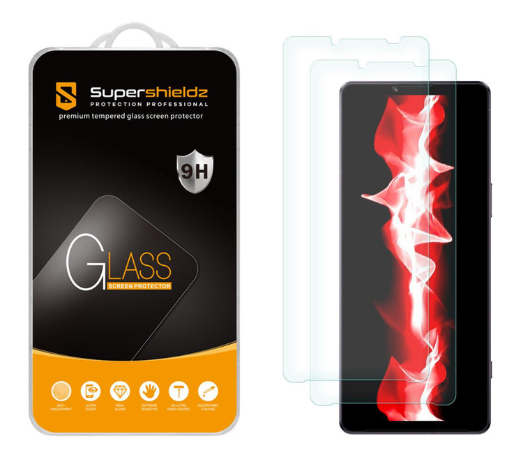 (2 Pack) Supershieldz Designed for Sony (Xperia 10 VI) Tempered Glass Screen Protector, Anti Scratch, Bubble Free