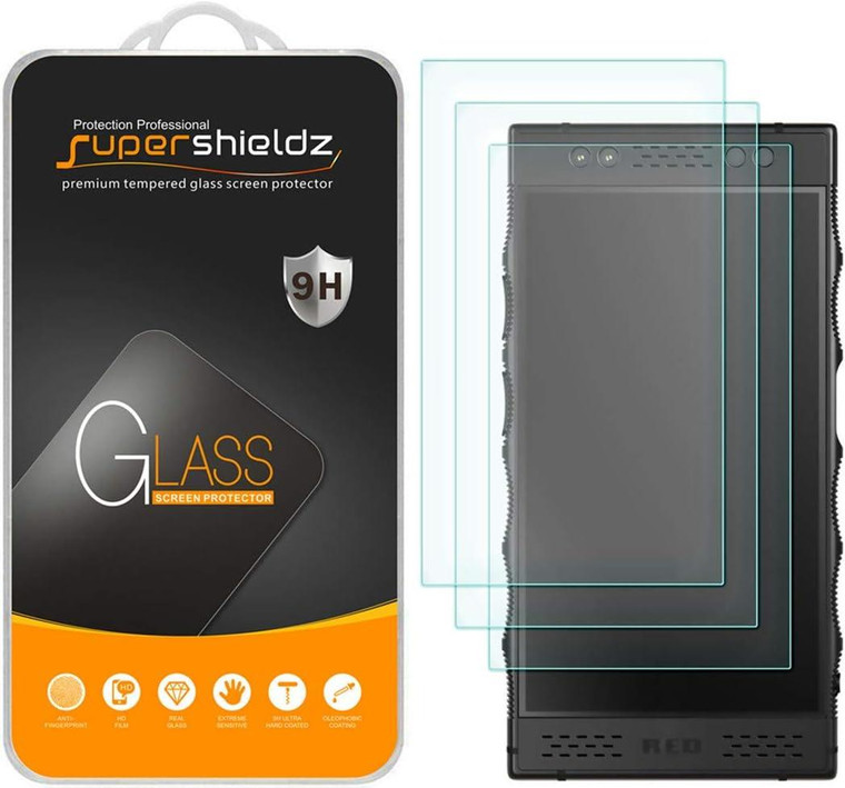(3 Pack) Supershieldz Designed for Red Hydrogen One Tempered Glass Screen Protector, Anti Scratch, Bubble Free