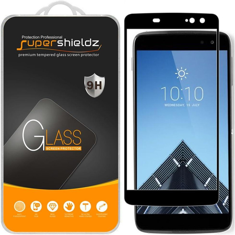 (2 Pack) Supershieldz Designed for Alcatel Idol 4S Tempered Glass Screen Protector, Anti Scratch, Bubble Free (Black)