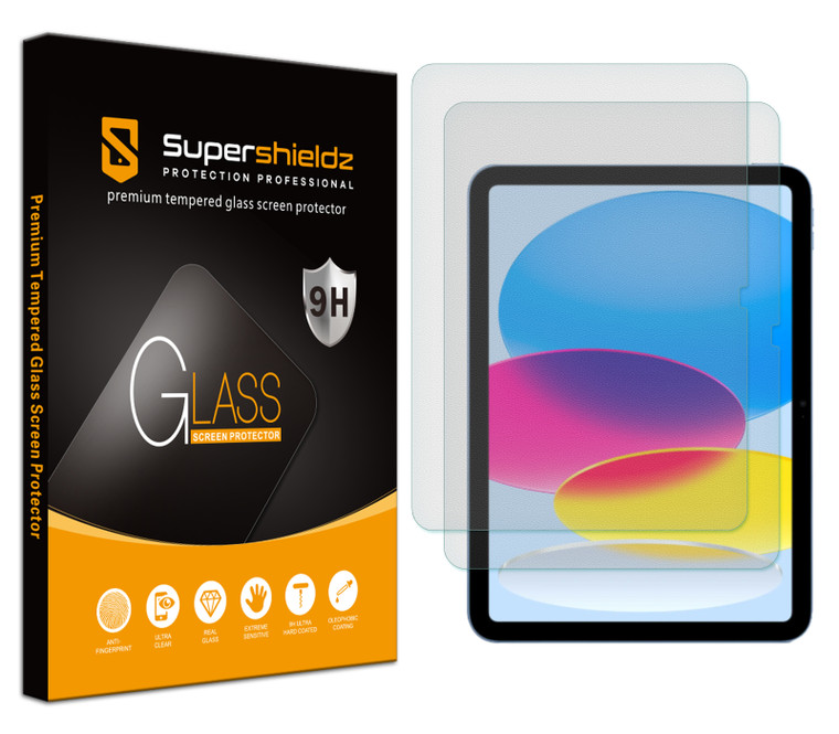 (2 Pack) Supershieldz Anti Glare (Matte) Tempered Glass Screen Protector Designed for iPad 11th 10th Generation (A16 11-inch 2025/10.9 inch 2022) Anti Fingerprint, Anti Scratch, Bubble Free