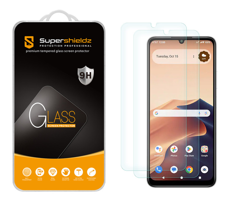 (2 Pack) Supershieldz Designed for AT&T Motivate Pro 5G and Cricket Outlast 5G (2024) Tempered Glass Screen Protector, Anti Scratch, Bubble Free