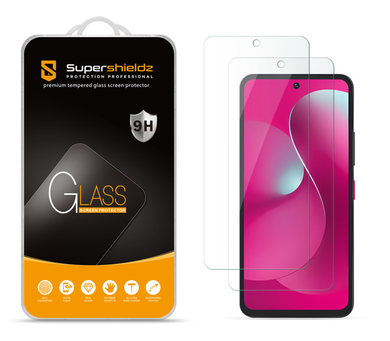 (2 Pack) Supershieldz Designed for T-Mobile (Revvl 8 Pro) Tempered Glass Screen Protector, Anti Scratch, Bubble Free