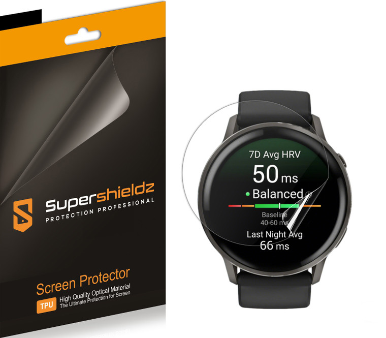 (3 Pack) Supershieldz Designed for Garmin Venu 4 (45mm) Screen Protector, High Definition Clear Shield (TPU)