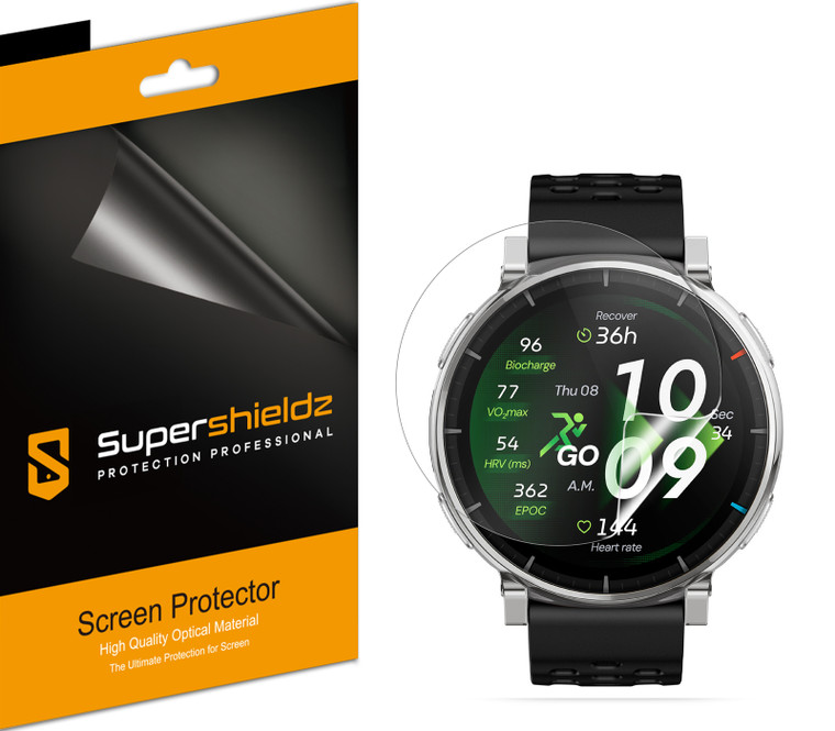 (3 Pack) Supershieldz Anti-Glare (Matte) Screen Protector Designed for Amazfit Active 3 Premium/ Balance 2 XT/ Balance 2