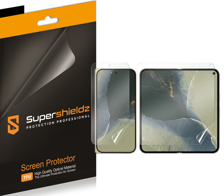 (2 Pack) Supershieldz Designed for Google Pixel 11 Pro Fold (2 Main Screen and 2 Front Screen) Screen Protector, High Definition Clear Shield (TPU)