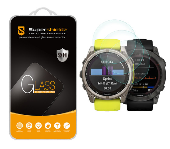 3 Pack) Supershieldz Designed for Garmin Fenix 8/ 8 Pro (Solar