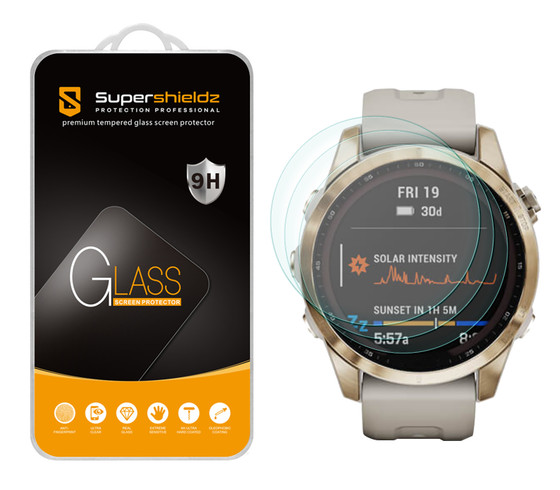 3 Pack) Supershieldz Designed for Garmin Fenix 7S/7S Pro (Solar