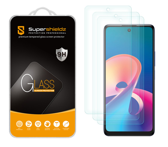 3 Pack) Supershieldz Designed for TCL 50 XE 5G Tempered Glass Screen Protector, Anti Scratch, Bubble Free - Supershieldz 3 Pack) Supershieldz Designed for TCL 50 XE 5G Tempered Glass Screen Protector, Anti Scratch, Bubble Free - Supershieldz