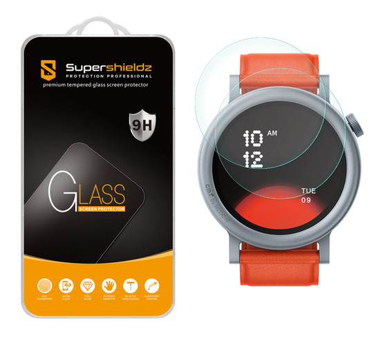 (2 Pack) Supershieldz Designed for Nothing (CMF Watch Pro 2) Tempered Glass  Screen Protector, Anti Scratch, Bubble Free - Main Image