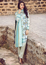 Alkaram Lingering Allure 3 Piece Cottel Linen Collection - 23-GREEN